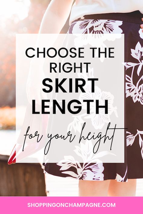 The right skirt length can make or break your outfit! Find out the foolproof way to choose the right length skirt for your height to accent your figure! What Skirt Length Should I Wear, Skirt Length Guide Body Types, Perfect Skirt Length, Mid Thigh Skirts, Skirt Lengths For Short Women, Best Skirt Length For Body Type, Skirt Length For Petite Women, Skirts For Women Over 60 Years Old, How To Style Knee Length Skirt