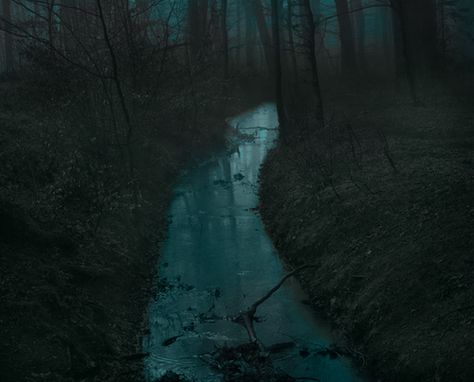 River, cold night, thick fog threatening to turn into icy rain. Running. Dark Naturalism, The Boogeyman, 다크 판타지, Southern Gothic, Viria, Story Inspiration, Dark Night, Dark Forest, Dark Aesthetic