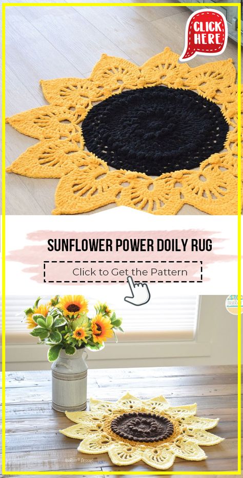 Crochet Doily For Beginners, Crochet Flower Rug Pattern Free, Crochet Sunflower Rug Pattern Free, Sunflower Doily Crochet Pattern, Mandala Doily Crochet Pattern, Crochet Sunflower Mandala, Sunflower Mandala Crochet Pattern, Crochet Sunflower Doily, Crochet Flower Doily Pattern Free