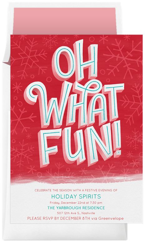 Oh What Fun Christmas, Illustrated Invitations, Faith Church, Oh What Fun, Fun Invitations, Office Holiday Party, Holiday Images, Home Again, Holiday Signs