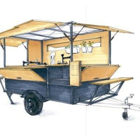 Food Cart Ideas, Street Food Cart, Foodtrucks Ideas, Custom Food Trucks, Coffee Food Truck, Street Food Design, Food Stall Design, Mobile Coffee Shop, Mobile Food Cart