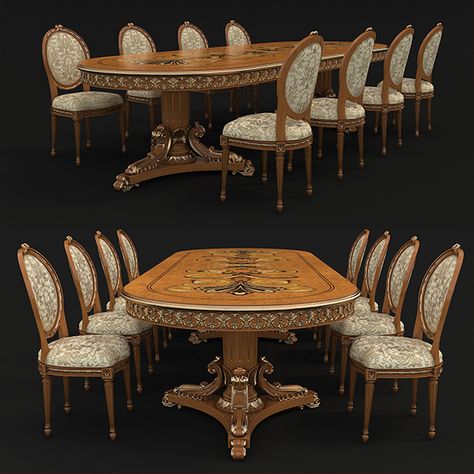 Fancy Dining Table, Royal Dining Table, Daining Tebel Wooden, Rococo Dining Table, Castle Dinning Table, Dinning Chairs Wooden Antique, 6 Seater Dining Table, Traditional Table, Dining Hall