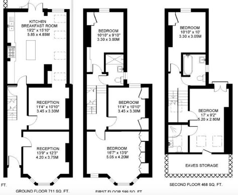 Victorian Semi Detached House Floor Plan, Victorian Semi Detached House, Sims 4 Floor Plans, Small Mobile Homes, Loft Plans, Sims 4 Floor, Loft Floor Plans, London Flats, House Extension Plans