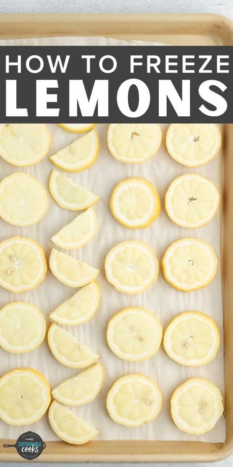 Learn all the tips and tricks for how to freeze lemons to build a freezer stash of this versatile fruit. Freezing lemons is a great way to preserve without needing to know any special kitchen skills. How To Freeze Lemons, Can You Freeze Lemons, Freeze Lemons, Freezing Lemons, Lemon Garlic Pasta, Air Fryer Fish, Lemonade Concentrate, Frozen Lemon, Kitchen Skills