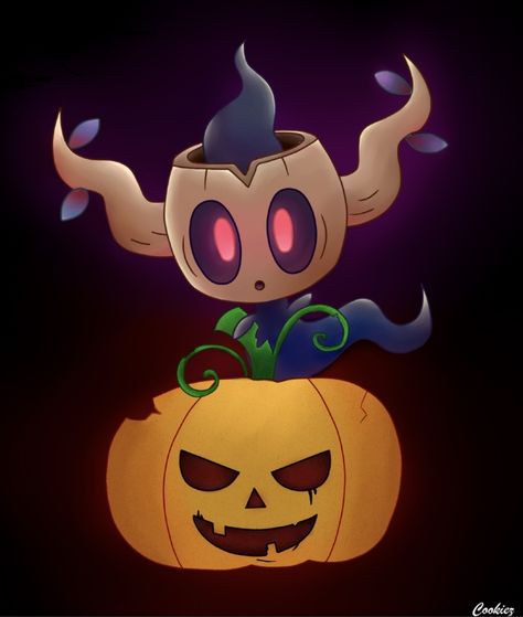 Halloween Phantump Phantump Wallpaper, Phantump Tattoo, Pokemon Tattoo Halloween, Phantump Art, Phantump Pokemon, Shiny Phantump, Phantump Pokemon Art, Ghost Pokemon Tattoo, Cute Ghost Pokemon