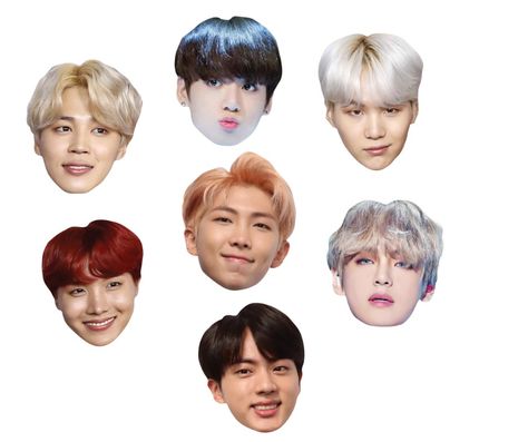 Bts Mask, Bts Face Mask, Cardboard Face, Army Party, V Jin, Party Face Masks, Rm Suga, Paper Mask, Jungkook V