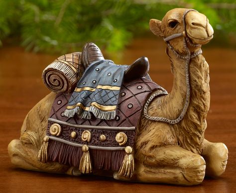 Vintage Nativity Sets, Nativity Decorations, Nativity Animals, Ceramic Nativity Set, Christmas Crib Ideas, Nativity Scene Display, Camels Art, Outdoor Nativity, Diy Nativity