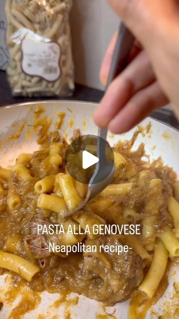 Julia Gulisano 🇮🇹 Personal Chef 🍝🌊 on Instagram: "PASTA ALLA GENOVESE!!!! Neapolitan dish 

Here are the 10 secrets to making the best pasta alla genovese:

1) You need to have time; genovese needs to cook for a long time.
2) Use ziti, a special pasta shape. This is from Gragnano produced by @pastificiosorrentino .
3) Use Montorio onions.
4) It’s ready when the meat is tender, and the onion has turned amber.
5) Don’t blend, and don’t add too much water. The onion becomes creamy by cooking for a long time.
6) If the meat is cooked, but the onions need more time, remove the meat from the pot and let the onions cook further.
7) Add the sauce to another aluminum pan.
8) Add a small ladle of water and toss everything in the pan.
9) Pecorino cheese enhances everything.
10) Make it with love! Pasta Genovese Recipe, Genovese Sauce Recipe, Genovese Pasta, Pasta Genovese, Best Pasta, Pecorino Cheese, Onion Sauce, The Onion, Pasta Noodles