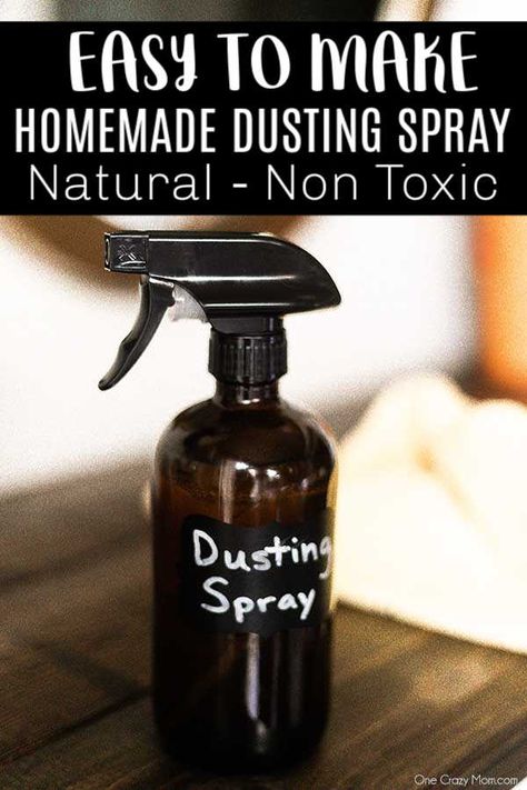 DIY Dusting Spray is so easy to make with just a few simple ingredients. Put this cleaner to use and you will have a dust free home in minutes! Diy Dusting Spray, Homemade Dusting Spray, Homemade Disinfectant Spray, Natural Cleaners Diy, Homemade Detergent, Natural Cleaning Products Diy, Homemade Cleaning Recipes, Homemade Cleaners Recipes, Detergent Recipe