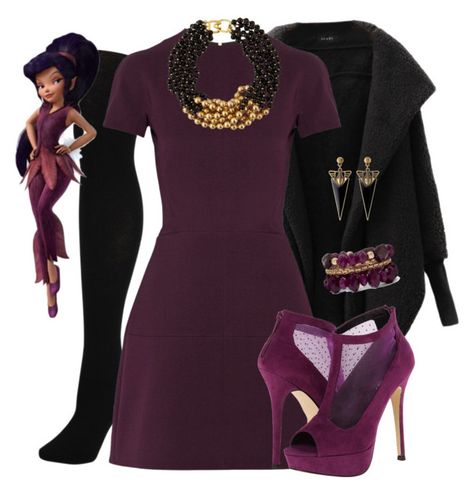 "Vidia" by violetvd ❤ liked on Polyvore Purple Themed Outfits, Tinkerbell Inspired Outfits, Character Bounding, Character Themed Outfits, Halloween Month, Monster High Aesthetic, Tinkerbell And Friends, Tinkerbell Disney, Disney Inspired Fashion