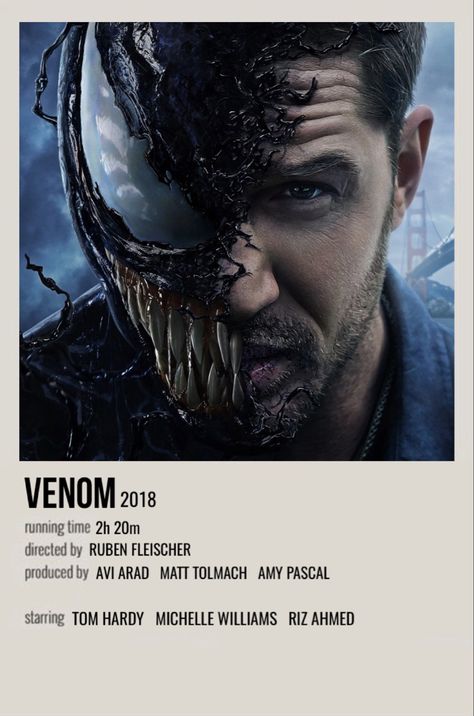 Minimal Poster Movie, Spiderman Movie Poster, Venom Minimalist Poster, Movie Polaroid Posters, Monster House Polaroid Poster, Venom Poster Vintage, Black Panther Polaroid Poster, Loki Polaroid Poster, Venom Movie Poster