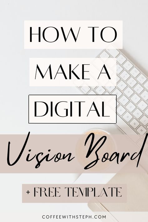 Digital vision boards are on the rise! Why? Because they are absolutely *FREE*! This guide to how to make a digital vision board focuses on Canva. And not just that... It has a completely *FREE* Canva Vision Board template included! digital vision board | vision board tutorial | free vision board template #digitalvisionboard #canvavisionboard #canvatemplate Screenshots Quotes, Vision Board Tutorial, Digital Dream Board, Virtual Vision Board, Canva Vision Board, Digital Vision Board Template, Free Vision Board Template, 2024 Template, Planner Organization College