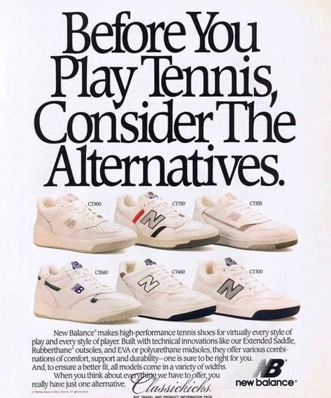 80s Editorial Graphic Design, 90s Aesthetic Graphic, 80s Editorial Ads, 80s Editorial Design, 90s Advertisements, New Balance Ad, Balance Graphic Design, Tennis Aesthetic Vintage, 80s Editorial