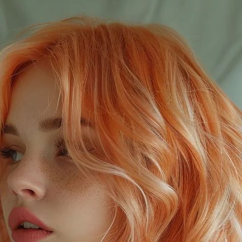 EVILHAIR | hair color & hair care on Instagram: "The color trend of 2024- Peach Fuzz!!   "Embrace the deliciously fruity, peachy pastel vibes - a must-have for all Pastel hair lovers!  Our PASTEL PEACHY ORANGE Color Conditioner is your go-to for vibrant, semi-permanent hair color without the damage. Infused with conditioning agents, it nourishes while it colors, leaving your hair vibrant, strong, and oh-so-colorful for up to 5 - 7 washes."  Perfect match with GO Orange ColorShampoo and Sugaia Agave Scalp and hair oil ✨  ° ° SHOP at evilhair.com | link in bio  ° ° ✨ Tag friends who adore pastel hair colors! ✨ _______________________________  We are Cruelty free, Vegan friendly and shipp worldwide. 💜   #orangehair #pastelorangehair #pastelhaircolor #pastelhairdye #pastelhair #haircolortrend Pink Orange Blonde Hair, Orange Creamsicle Hair, Vibrant Orange Hair, Soft Orange Hair, Pale Orange Hair, Dark Peach Hair Color, Ginger Peach Hair, Light Orange Hair, Peachy Hair Color