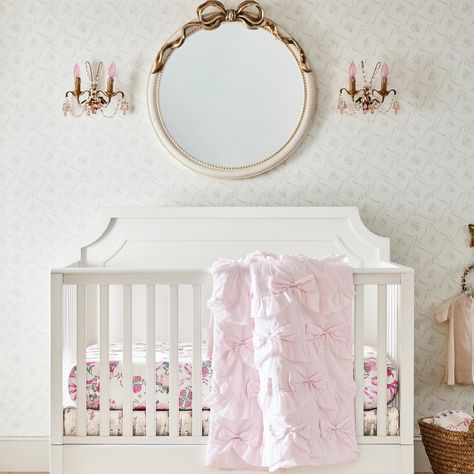 LoveShackFancy 🎀 (@loveshackfancy) • Instagram photos and videos Fancy Baby Rooms, Fancy Baby Shower, Pottery Barn Baby, Fancy Bedroom, Baby Room Inspiration, Love Shack Fancy, Kids Pottery, Candle Style Chandelier, Pink Nursery