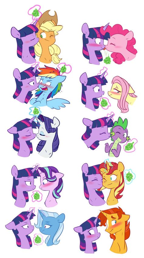 Rarity Applejack, Mlp Twilight Sparkle, Starlight Glimmer, My Little Pony Poster, Mane 6, Mlp Art, Mistletoe Kiss, Mlp Comics, My Little Pony Twilight