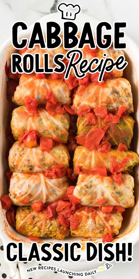 One of the ultimate comfort food recipes, these cabbage rolls are stuffed full of all kinds of delicious fillings. Best Cabbage Rolls, Best Cabbage Rolls Recipe, Best Cabbage Recipe, Easy Cabbage Rolls, Thanksgiving Rolls, Cabbage Casserole Recipes, Stuffed Cabbage Rolls, Sweet And Sour Meatballs, Cabbage Roll