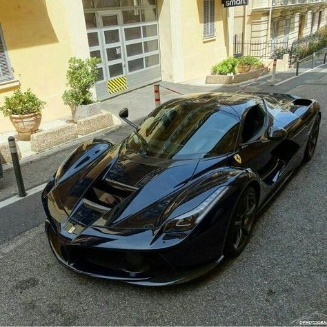 Black Laferrari, Ferrari Laferrari Black, Black Ferrari, Cars Tattoo, Ferrari Black, Luxury Cars Audi, Aesthetic Cars, Cars Ferrari, Ferrari Cars