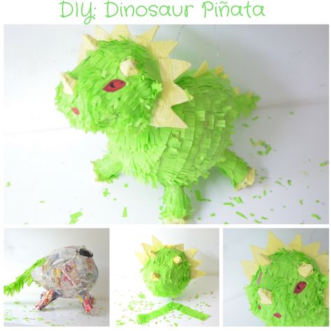 Dinosaur Piñata Dinosaur Pinata, Pinata Diy, Mickey Mouse Centerpiece, Make A Dinosaur, Best Diy Projects, Diy Dinosaur, Mickey Mouse Invitation, Dinosaur Valentines, Piñata Ideas