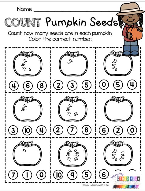 COUNTING Pumpkin Seeds - Numbers and counting - Pumpkin Life Cycle Unit with slideshow - printables - science reading and math activities for kindergarten and first grade FREE October resources - free picture cards for pumpkins #kindergarten #pumpkinunit #firstgrade Pumpkin Ideas For Kindergarten, Pumpkin Math First Grade, Math Pumpkin Activities, Pumpkin Seed Counting Activity, Pumpkin Unit For Kindergarten, Pumpkin Math Activities Kindergarten, Pumpkin Worksheets Free Printable, Fall Reading Activities Kindergarten, Spookley The Square Pumpkin Activities Free