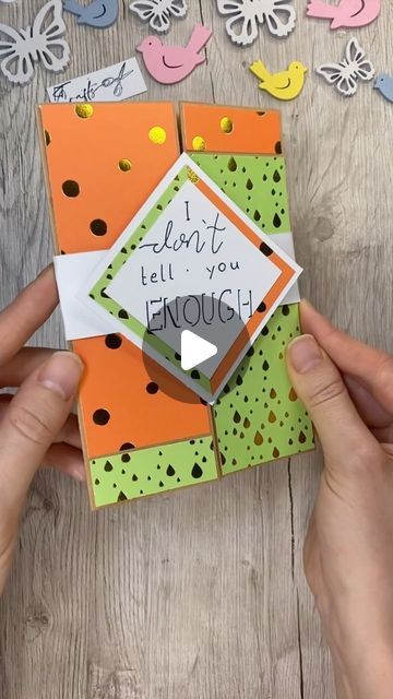 Katharina Tarta Crafts on Instagram: "🌸 I get a lot of comments from people saying that they could never do pop up cards, they are to difficult to make.
To which I always say: 
 🍑 Anyone can make anything! It’s like with everything: Practice makes perfect!

🍑 You don’t have to start with the most elaborate and difficult cards. Sometimes simple cards have the biggest impact 😊

And I think this quick and easy DIY pop up card idea is just the perfect proof for that 😊

Anyway, I really hope you like this card idea too ✌️

#cardmaking #popupcards #craftinspiration #kidscrafts" Funny Pop Up Cards, From And To Cards, Pop Up Get Well Cards Diy, Pop Up Birthday Cards Diy How To Make, Unique Card Ideas Diy, Thank You Diy Cards Handmade, Diy Folded Cards, Foldable Cards Diy, Pop Cards Diy