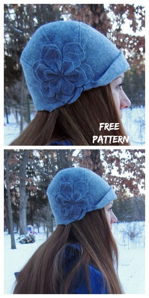 Sewn Hats Patterns, Hat Sewing Patterns Women, Diy Chemo Hats How To Make Free Pattern, Sewing Hats Pattern Women, Diy Cloche Hat, Fabric Hat Patterns Free, Cloche Hat Pattern Free Sewing, Free Hat Sewing Patterns For Women, Hats To Sew For Women