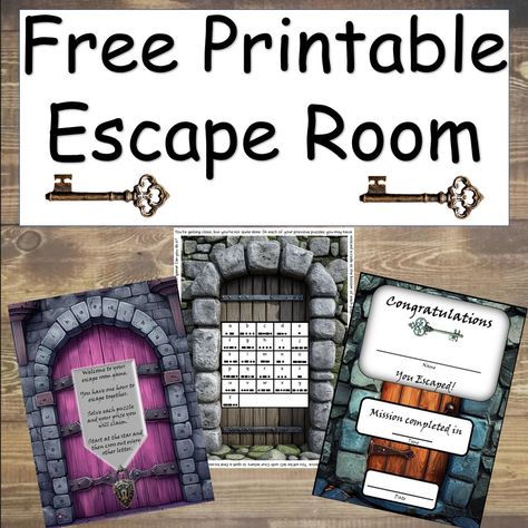 Free Printable Escape Room for Kids - Hands-On Teaching Ideas - Escape Rooms Halloween Escape Room Classroom Free, Escape Room Invitation Printable Free, Harry Potter Escape Room Ideas, Escape Box Ideas, Disney Escape Room, Escape Rooms For Teens, At Home Escape Room For Kids, Free Bible Escape Room Printable, Escape Room For Classroom