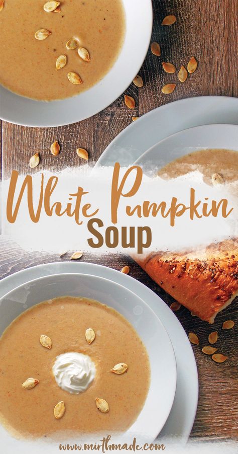 White Pumpkin Soup, October Recipes, Autumn Soup, Stews Recipes, Season Recipes, Pumpkin Spices, Vegetarian Soups, Cozy Soup, Chilled Soup