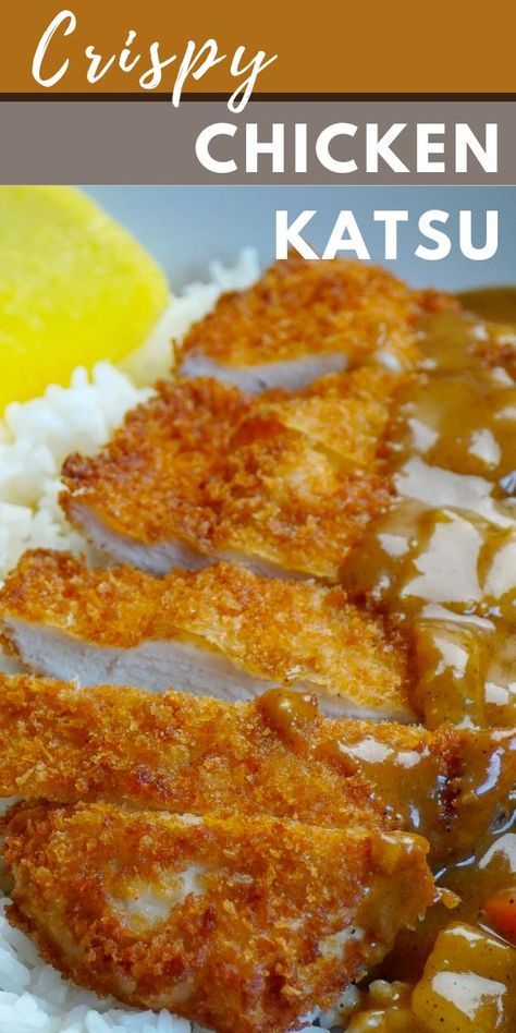 Chicken Katsu Recipe Japanese Style, Chicken With Panko Bread Crumbs, Japanese Chicken Katsu, Chicken Katsu Recipe, Panko Recipes, Chicken Katsu Recipes, Katsu Chicken, Katsu Curry Recipes, Chinese Fakeaway