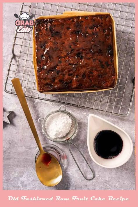 Old Fashioned Rum Fruit Cake Recipe Christmas Rum Cake Recipes, Spiced Rum Fruit Cake, Fruit Cake With Alcohol, Homemade Fruitcake Recipe, Rum Soaked Fruit Cake, Rum Fruit Cake Christmas, Bourbon Fruit Cake Recipe, Fruit Cake With Rum, Rum Soaked Fruit Cake Recipe