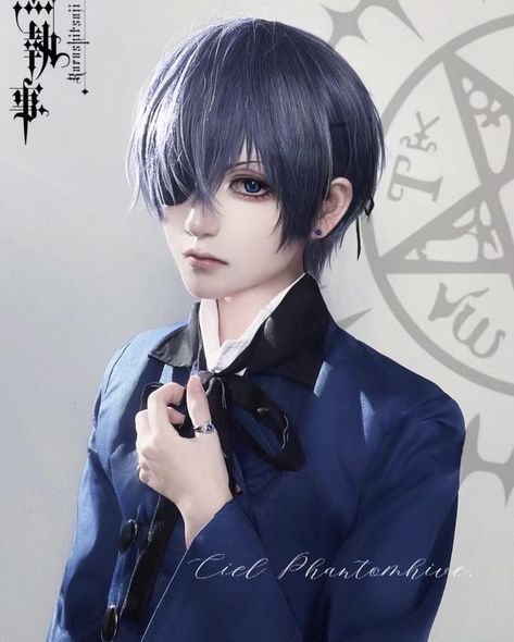 Ciel Phantomhive Haircut, Ciel Phantomhive Fashion, Ciel Phantomhive Clothes Outfit, Ceil Phantomhive Cosplay, Sebastian Michaelis Cosplay, Black Buttler Cosplay, Konversi Satuan, Ciel Phantomhive Older, Ciel Cosplay