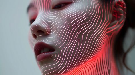 Futuristic Contours: A Portrait of Digital Elegance Portrait Surrealism, Futuristic Elegance, Beauty Tech, Speculative Design, Fusion Art, Skin Line, Skin Science, Futuristic Art, Face Recognition