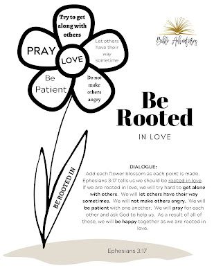 Be Rooted in Love - Visuals — Bible Adventures Growing In God Sunday School Lesson, Bible Activity Sheets, Bible Study Activities, Rooted In Love, Youth Bible Study, Toddler Bible, Rooted In Christ, Christian Classroom, Christian Youth