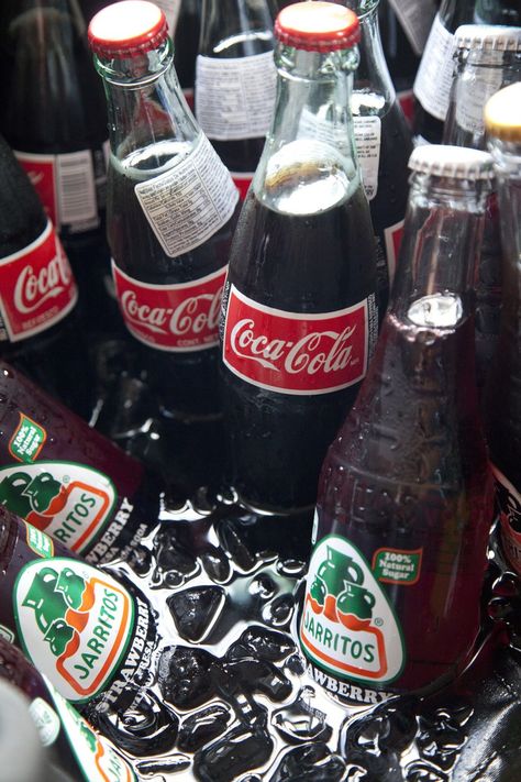 Mexican Coke and topo Chico in ice buckets during dancing Cinco De Mayo Dinner Party, Mexican Coke, Barbie Wedding Dress, Guess Girl, Barbie Wedding, Ice Buckets, Offbeat Bride, Natural Sugar, Super Duper