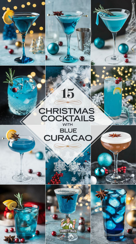 Drinks With Curacao, Blue Midnight Kiss Cocktail, Rum And Vodka Drinks Recipes, Rum And Blue Curacao Drinks, Drinks Made With Blue Curacao, Best Mixed Drinks Alcohol Easy, Blue Winter Drinks Alcoholic, Blue Curacao Martini, Blue Themed Cocktails