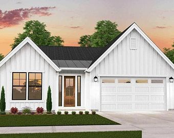 Bungalow Floor Plans, Custom Home Plans, Open Concept Floor Plans, Casas Coloniales, Small Farmhouse, Casa Exterior, House Plans Farmhouse, Modern Farmhouse Plans, Country House Plans