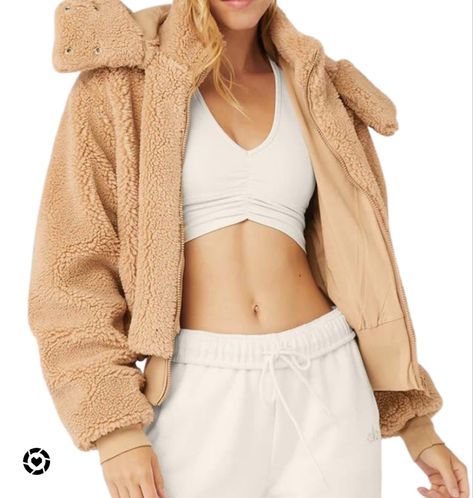 Cropped Faux Fur Coat, Sherpa Fleece Jacket, Autumn Jacket Women, Faux Fur Hooded Coat, Womens Faux Fur Coat, Fluffy Jacket, Cropped Coat, Coat Winter, Jacket Long