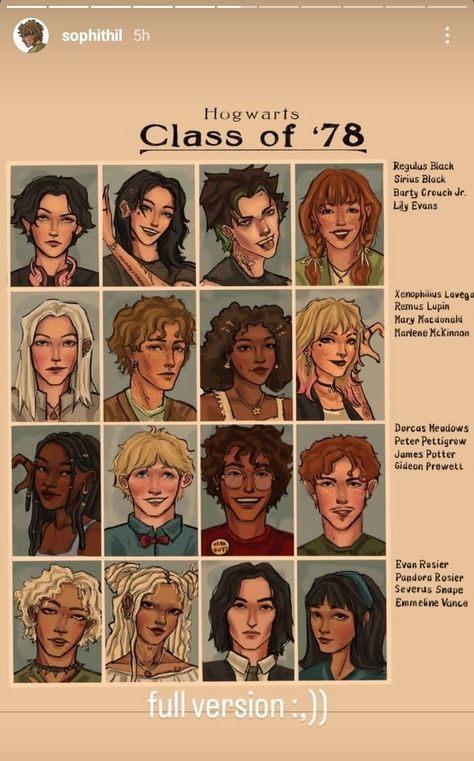 The Marauders Characters, Marauders Yearbook Fanart, All Marauders Era Characters, Marauders Era Yearbook, Marauders Fan Cast, Marauders Yearbook, The Valkyries Marauders, Marauders Era Slytherin, Marauders Era Characters