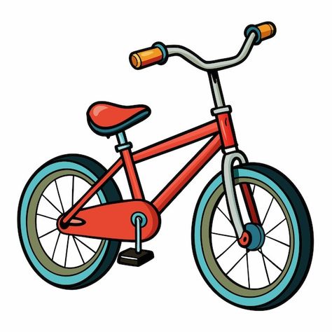 Bicycle Clipart, Sticker Illustration, Vector Icons, Premium Vector, Graphic Resources, Bicycle, Clip Art