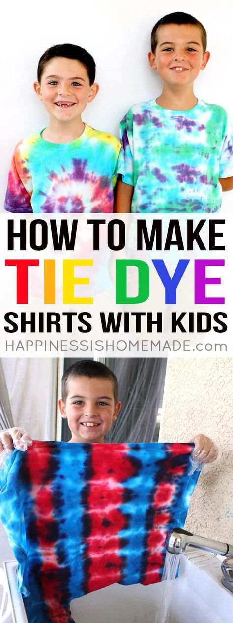 Ty Dye, Diy Tie Dye Shirts, Tie Dye Party, Tie Dye Crafts, Diy Tie, Spiral Tie Dye, How To Tie Dye, Tie Dye Techniques, Kids Tie Dye