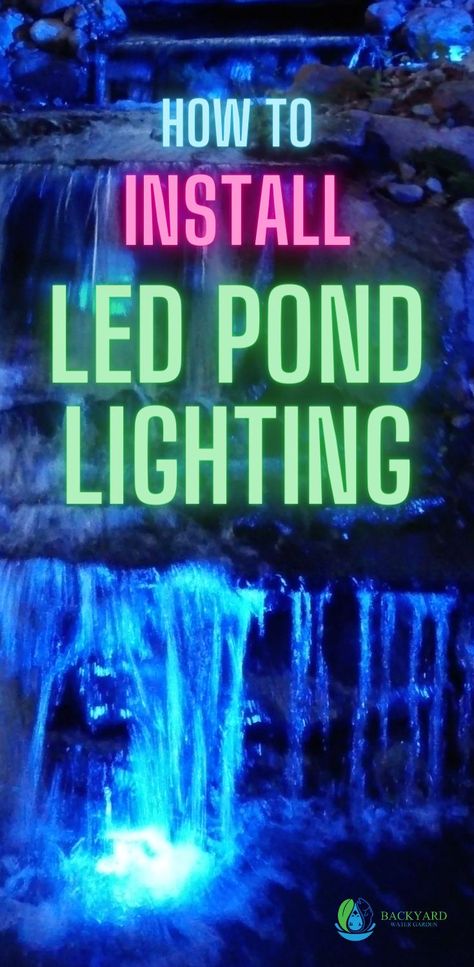 I show you step by step how to install professional LED lighting. It is so easy anyone can do it. Make a dramatic impact in a matter of minutes. This system can be used above or below the water, and will light up any landscape. Keep the party going all night long! Pond Lights Underwater, How To Make A Waterfall, Pond Lighting Ideas, Waterfall Lighting, Pond Lighting, Diy Ponds Backyard, Waterfall Lights, Diy Outdoor Seating, Backyard Pond