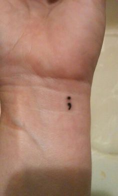 Stick And Poke Semicolon, Small Heart Semicolon Tattoo, Tattoo Dot And Comma, Smicolen Tattoo, Semi-colon Tattoo Simple, Dot Comma Tattoo, Bumble Bee Semicolon Tattoo, Semicon Tattoo, Dot And Comma Tattoo