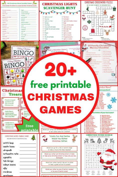 Christmas Games For Family Of 4, Christmas Eve Printables Free, Holiday Printable Games, Free Adult Christmas Games, Christmas Finish My Phrase Free Printable, Who Am I Christmas Game Printable, Christmas Paper Games For Adults, Christmas Party Paper Games, Christmas Dinner Table Games