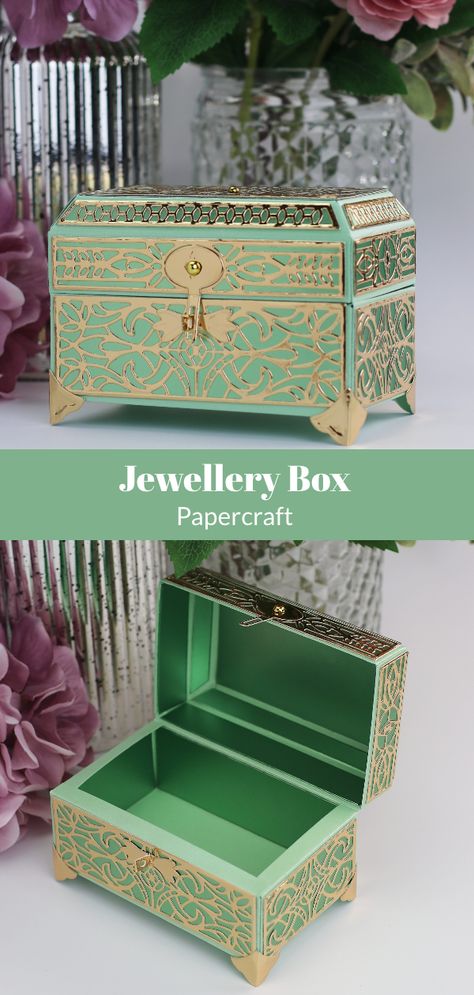 Jewelry Box Handmade, Cardboard Jewelry Box Diy, Jewellery Box Diy, Box Making Tutorial, Box Reference, Bibi Cameron, Handmade Boxes, Die Cut Boxes, Tonic Cards