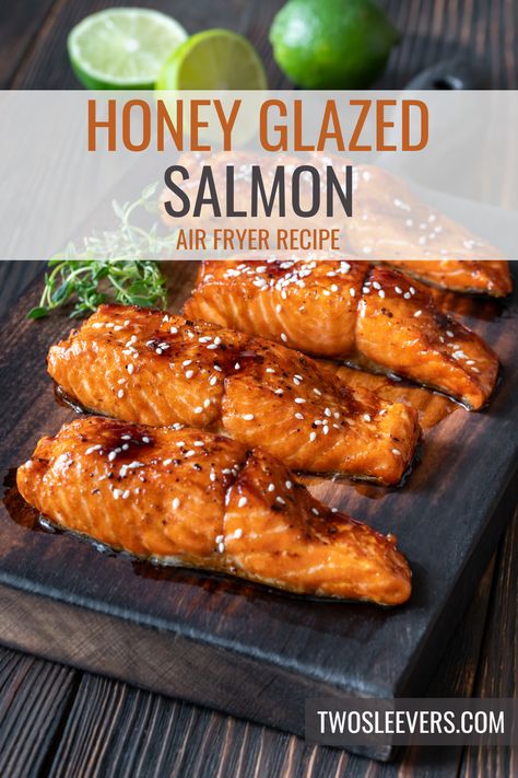 Elevate an already delightful dish by using your air fryer to create a mouthwatering Honey Glazed Salmon that's both tender and bursting with sweet and savory flavors. Air Fryer Honey Salmon, Glazed Salmon Air Fryer, Honey Salmon Recipes, Salmon Air Fryer, Airfry Recipes, Salmon In Air Fryer, Honey Glazed Salmon Recipe, Air Fryer Recipes Salmon, Keto Fish