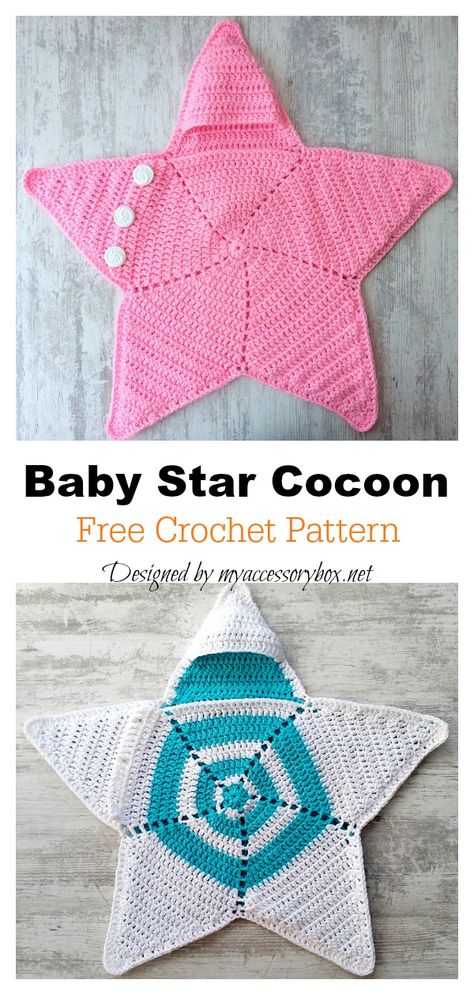 Baby Star Cocoon Baby Blanket Wrap Cozy Free Crochet Pattern #coolcreativityfreepattern  #freecrochetpatterns  #crochetbabycocoon  #crochetwrappattern Crochet Baby Wrap, Crochet Baby Cocoon Pattern, Vestidos Bebe Crochet, Baby Cocoon Pattern, Crochet Cocoon, Crochet Baby Cocoon, Crochet Wrap Pattern, Crochet Baby Blanket Free Pattern, Crochet Blanket Pattern Easy