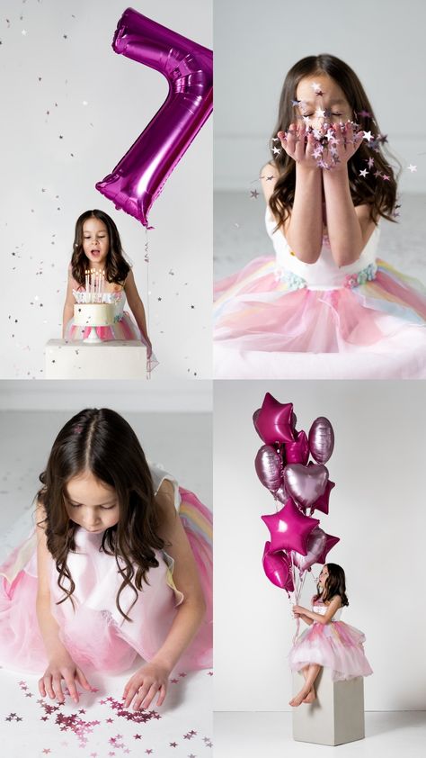 Five Is A Vibe Photoshoot, 6 Year Birthday Picture Ideas, 7th Birthday Girl Photoshooting Ideas, Four Year Old Birthday Photoshoot, 9 Year Birthday Photoshoot, Birthday Photoshoot Ideas 6 Year, 4 Year Birthday Photoshoot Ideas, Sixth Birthday Photoshoot Ideas, 8 Year Photo Shoot