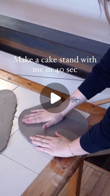 Clay Cake Stand Diy, Clay Cake Stand, Pottery Basics, Cake Stand Diy, Pottery Cake Stand, Ceramic Cake Stand, Handmade Flower Pots, Diy Cake Stand, Cake Stand Ceramic