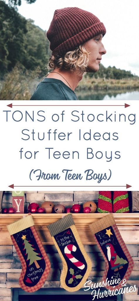 Stocking Stuffer Ideas for Teen Boys (Ideas From Teens) #christmas #teens #tweens #teenboys #tweenboys #stockingstuffers #stockingstuffersteens #stockingstuffersboys #stockingstuffersmen #giftideasteenboys #giftideastweenboys #giftideasboys via @sunandhurricane What To Get A Teen Boy For Christmas, Diy Teen Boy Gifts, Diy Gifts For Teenage Boys, Stocking Stuffer Ideas For Teenagers, Teenage Boys Christmas Gift Ideas, Teen Boy Stocking Stuffers 2023, Teen Boy Christmas Gift Ideas, Teen Boy Christmas Gifts 2024, Stocking Stuffers For Teens Boys