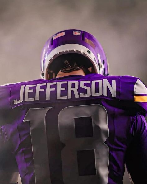 Minnesota Vikings Wallpaper, Vikings Wallpaper, Arte Game, Cool Football Pictures, Viking Wallpaper, Nfl Vikings, Justin Jefferson, Nfl Football Pictures, Purple People